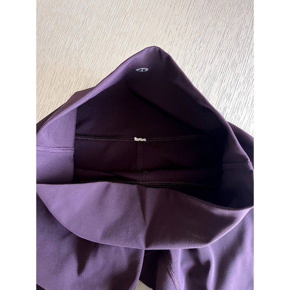 Lululemon Wunder Under Crop High-Rise 23" Burgundy Size 6 - New Scallop Luxtreme - Picture 4 of 8